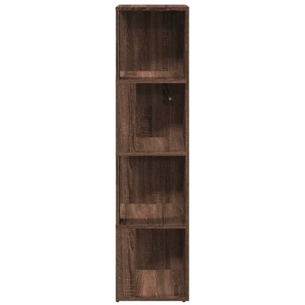 vidaXL hjørnereol 33x33x132 cm konstrueret Brun eg egetræsfarve