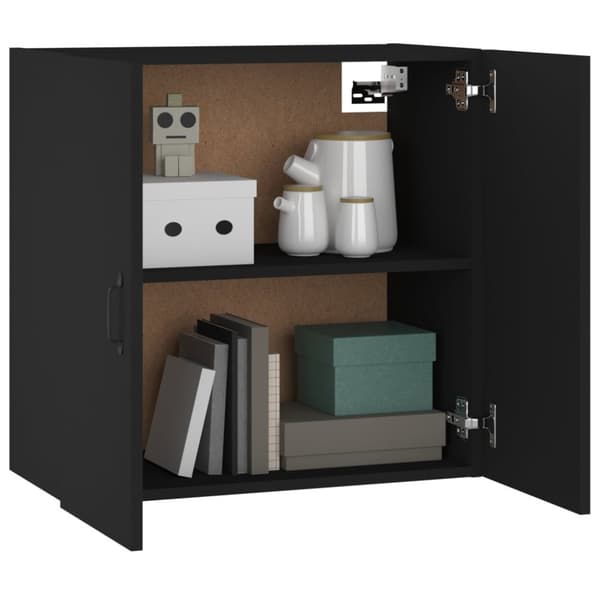vidaXL Veggskap svart 60x31x60 cm konstruert tre