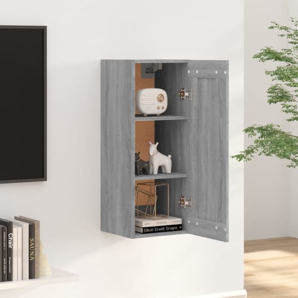vidaXL vægskab 35x34x90 cm konstrueret træ grå sonoma-eg