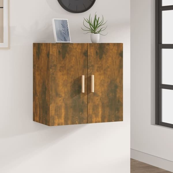vidaXL vægskab 60x30x60 cm konstrueret træ røget egetræsfarve