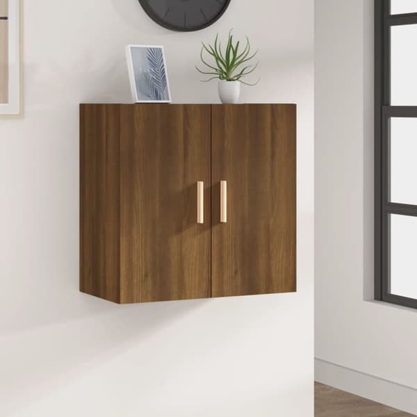 vidaXL vægskab 60x30x60 cm konstrueret træ brun egetræsfarve