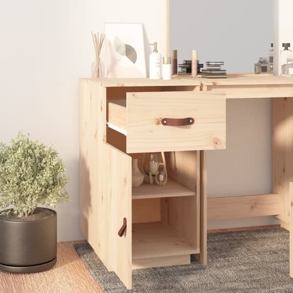 vidaXL skrivebordsskab 40x50x75 cm massivt fyrretræ
