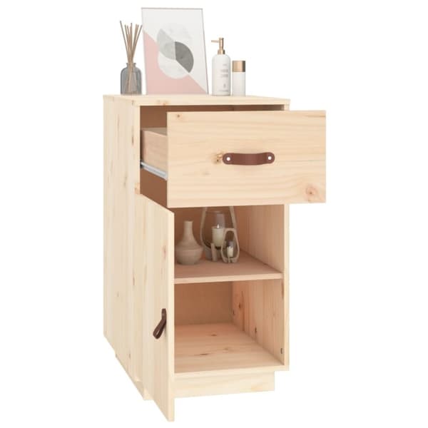 vidaXL skrivebordsskab 40x50x75 cm massivt fyrretræ