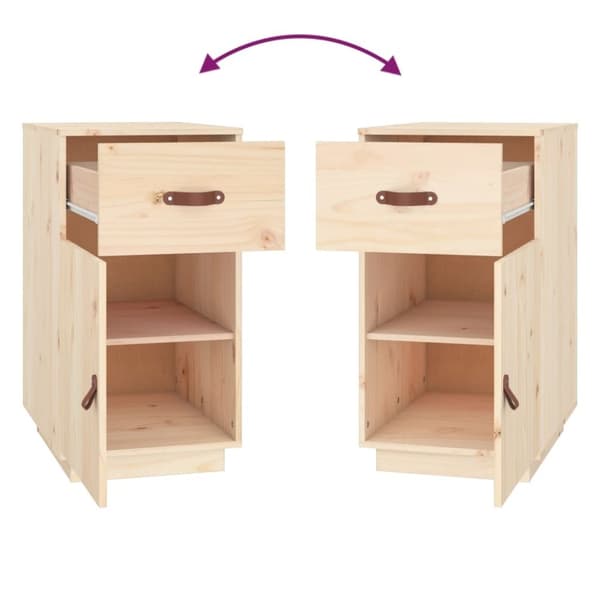 vidaXL skrivebordsskab 40x50x75 cm massivt fyrretræ