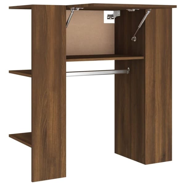 vidaXL entrémøbel 97,5x37x99 cm konstrueret træ brun egetræsfarve