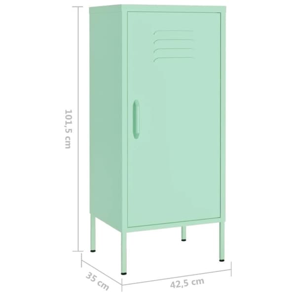 vidaXL Oppbevaringsskap myntegrønn 42,5x35x101,5 cm stål