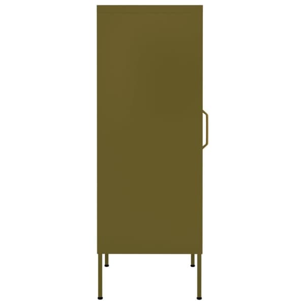 vidaXL Oppbevaringsskap olivengrønn 42,5x35x101,5 cm stål