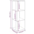 Miniatyrbilde 8 av 9: vidaXL Hjørneskap røkt eik 33x33x100 cm konstruert tre