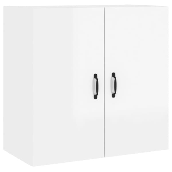 vidaXL Veggskap høyglans hvit 60x31x60 cm konstruert tre