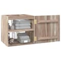 Miniatyrbilde 4 av 11: vidaXL Veggmontert baderomsskap 41x38x40 cm heltre teak