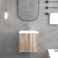 Miniatyrbilde 10 av 11: vidaXL Veggmontert baderomsskap 41x38x40 cm heltre teak