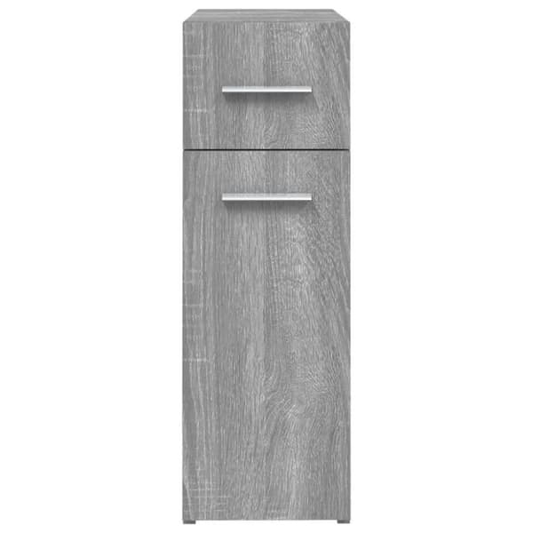 vidaXL Apteekkarinkaappi harmaa Sonoma 20x45,5x60 cm tekninen puu