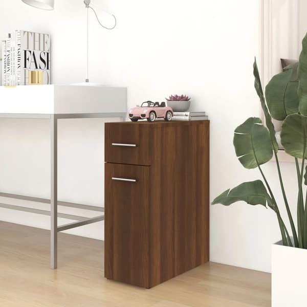 vidaXL Apteekkarinkaappi ruskea tammi 20x45,5x60 cm tekninen puu