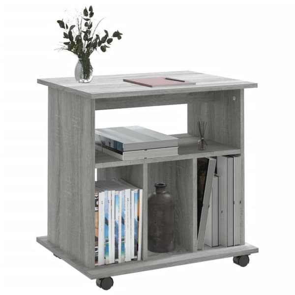 vidaXL Rulleskap grå sonoma 60x45x60 cm konstruert tre