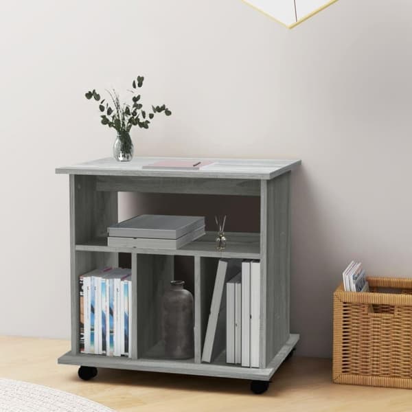 vidaXL Rulleskap grå sonoma 60x45x60 cm konstruert tre
