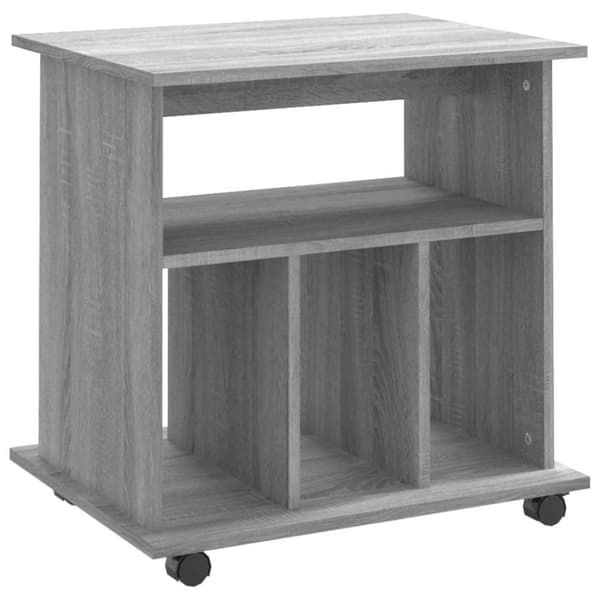 vidaXL Rulleskap grå sonoma 60x45x60 cm konstruert tre