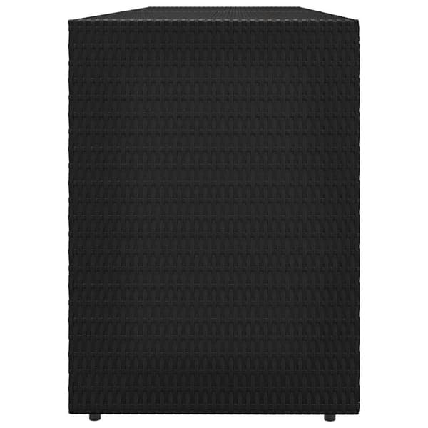 vidaXL Puutarhan säilytyskaappi musta 198x55,5x80 cm polyrottinki