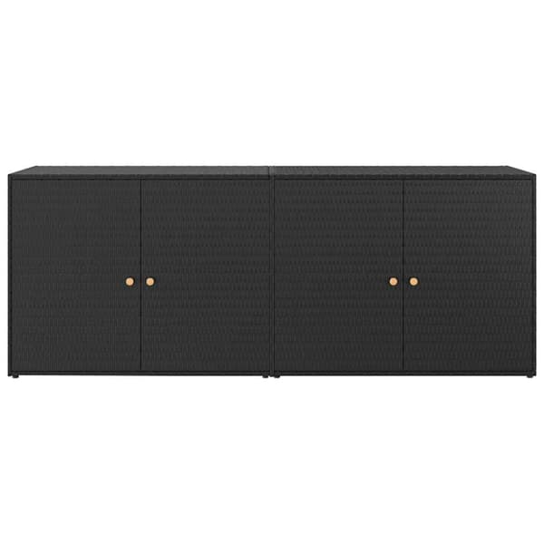vidaXL Putekasse svart 198x55,5x80 cm polyrotting