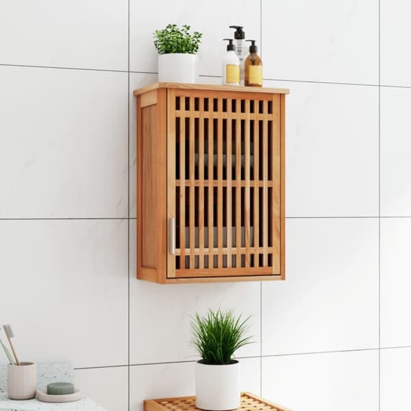 vidaXL Kylpyhuoneen seinäkaappi 42x23x60 cm täysi pähkinäpuu