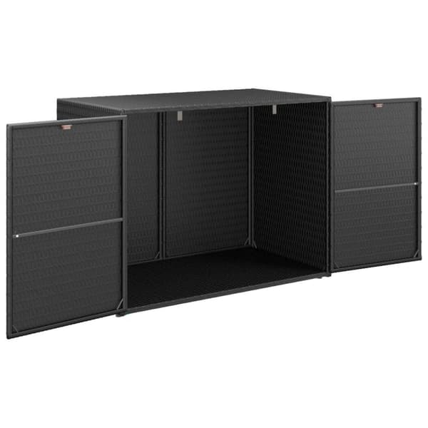 vidaXL Putekasse svart 100x55,5x80 cm polyrotting