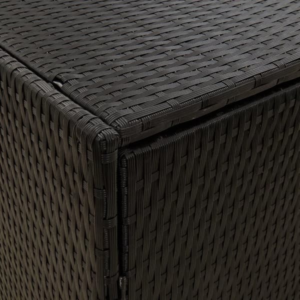 vidaXL Puutarhan säilytyskaappi musta 100x55,5x80 cm polyrottinki