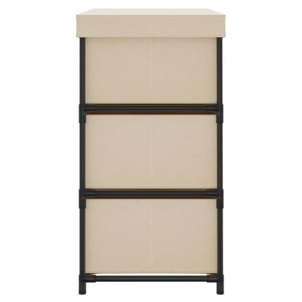 vidaXL Säilytyskaappi 6 laatikolla 55x29x55 cm kerma teräs