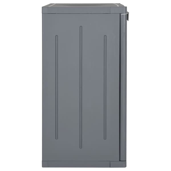 vidaXL Ulkosäilytyskaappi harmaa 65x45x88 cm PP rottinki