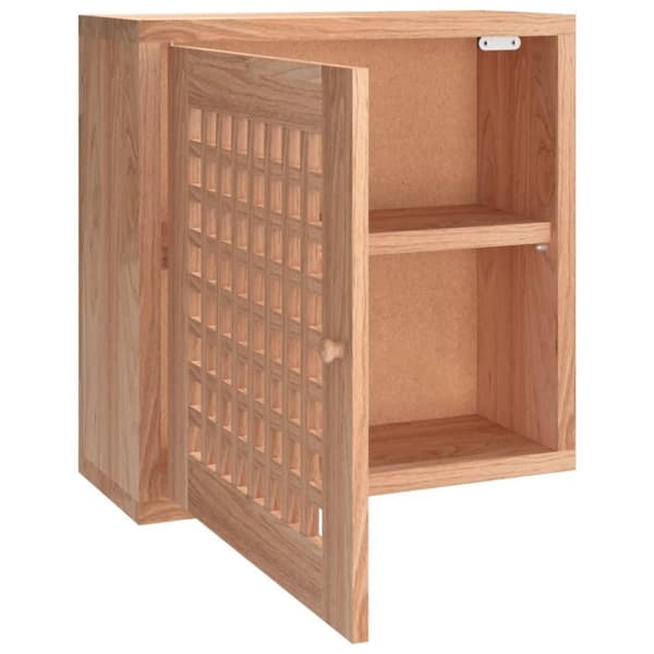 vidaXL vægskab 42x18x42 cm massivt træ valnød