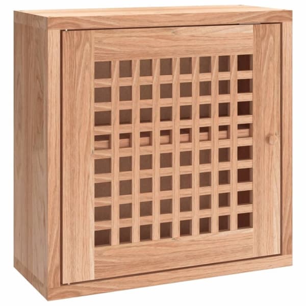 vidaXL vægskab 42x18x42 cm massivt træ valnød