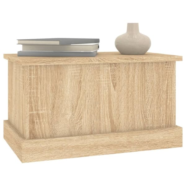 vidaXL opbevaringskasse 50x30x28 cm konstrueret træ sonoma-eg