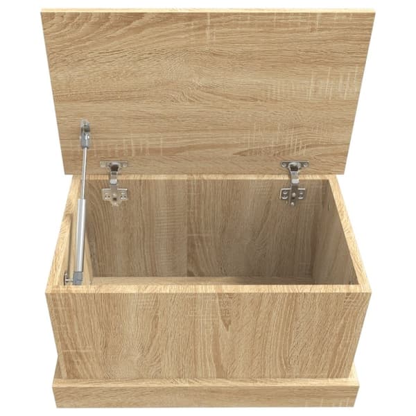 vidaXL opbevaringskasse 50x30x28 cm konstrueret træ sonoma-eg