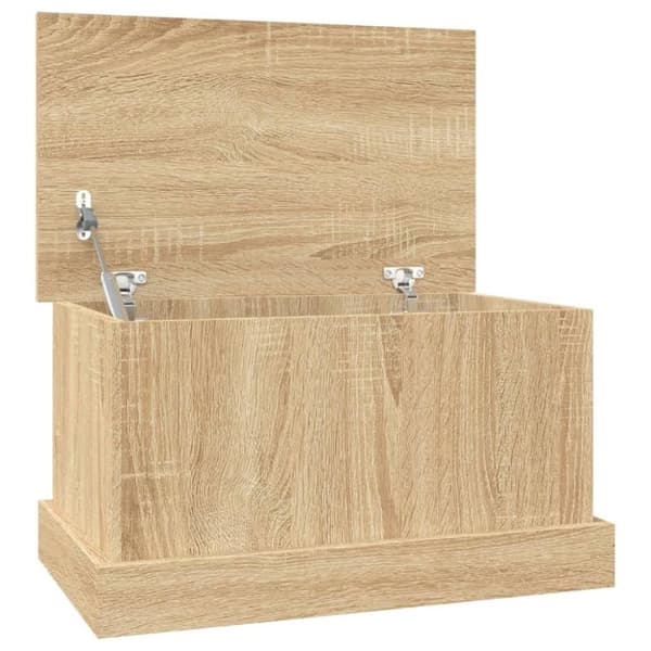 vidaXL opbevaringskasse 50x30x28 cm konstrueret træ sonoma-eg