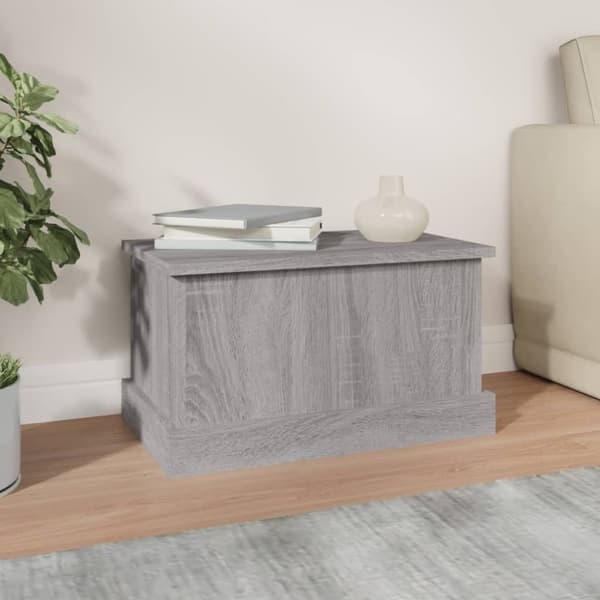 vidaXL opbevaringskasse 50x30x28 cm konstrueret træ grå sonoma-eg