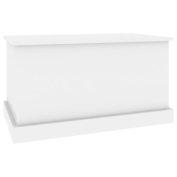 vidaXL opbevaringskasse 70x40x38 cm konstrueret træ hvid højglans
