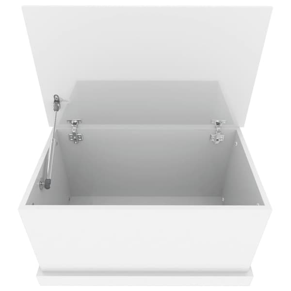 vidaXL opbevaringskasse 70x40x38 cm konstrueret træ hvid højglans