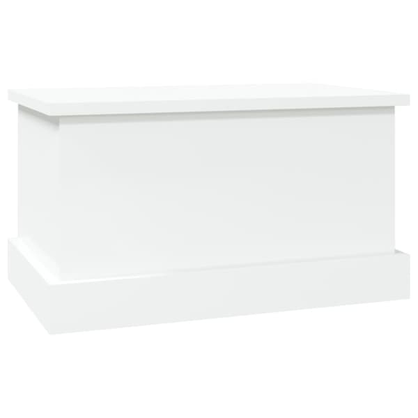vidaXL Förvaringslåda vit högglans 50x30x28 cm konstruerat trä