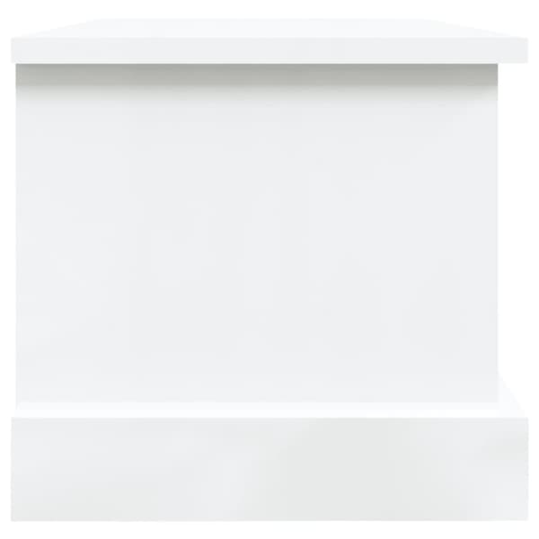 vidaXL Förvaringslåda vit högglans 50x30x28 cm konstruerat trä
