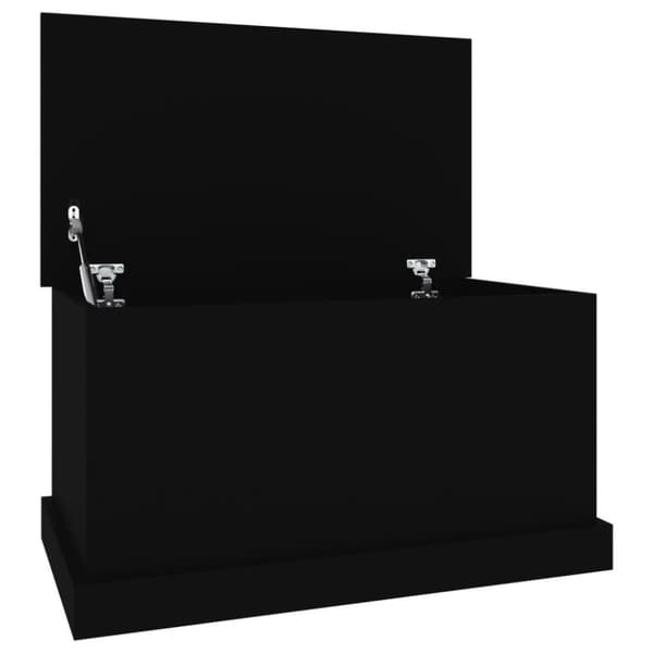 vidaXL Oppbevaringsboks svart 70x40x38 cm konstruert tre