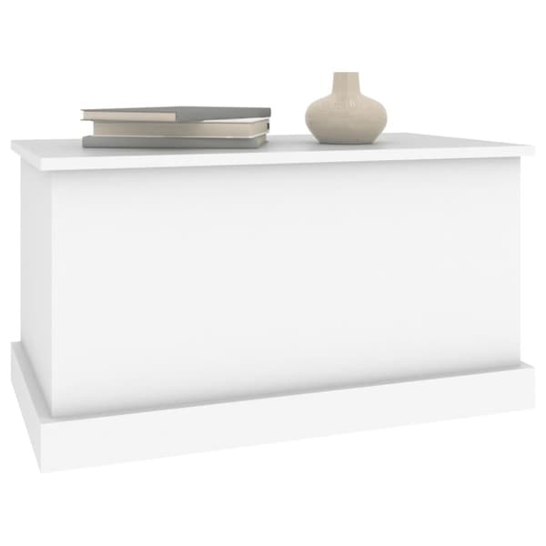 vidaXL Oppbevaringsboks hvit 70x40x38 cm konstruert tre