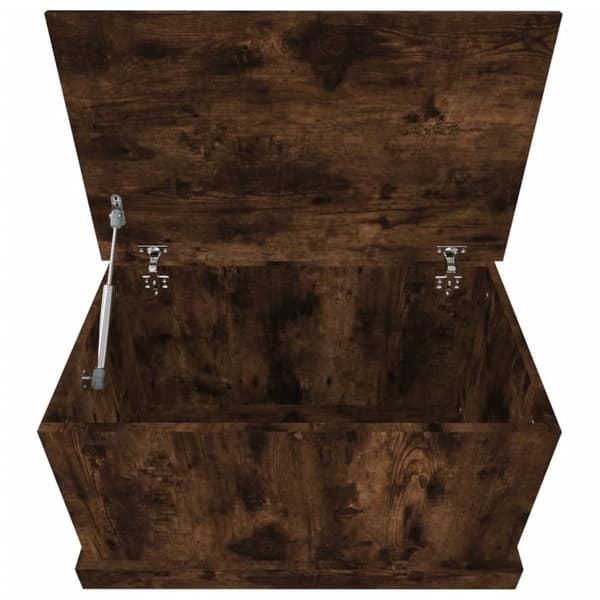 vidaXL Förvaringslåda rökfärgad ek 70x40x38 cm konstruerat trä