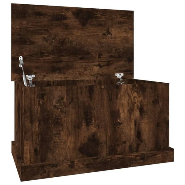 vidaXL Förvaringslåda rökfärgad ek 70x40x38 cm konstruerat trä