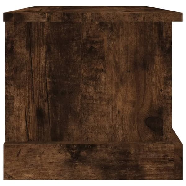 vidaXL Oppbevaringsboks røkt eik 50x30x28 cm konstruert tre