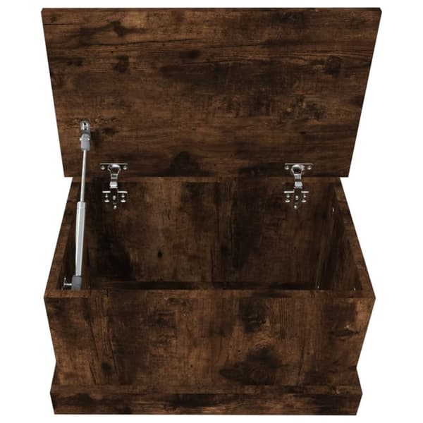 vidaXL Oppbevaringsboks røkt eik 50x30x28 cm konstruert tre
