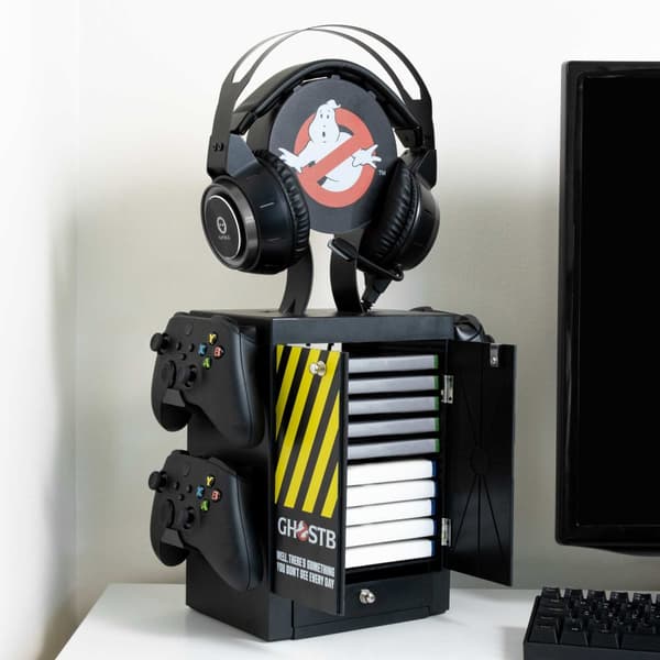 Numskull - Ghostbusters - Officiell Ghostbusters-logotyp förvaringsenhet för 4 handkontroller - 10 spel - 1 headset