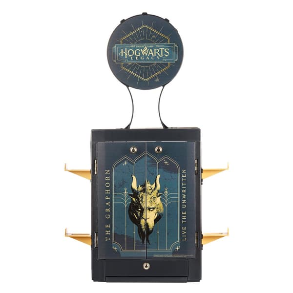 Numskull - Hogwarts Legacy-inspirerat spelskåp för 4 handkontroller - 10 Playstation- eller Xbox-spel - 1 headset