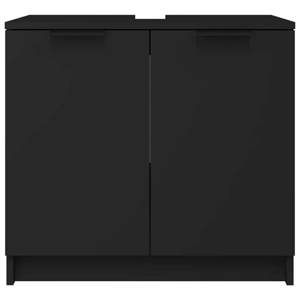 vidaXL Baderomsskap svart 64,5x33,5x59 cm konstruert tre