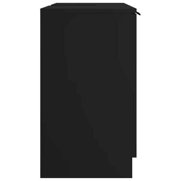 vidaXL Baderomsskap svart 64,5x33,5x59 cm konstruert tre