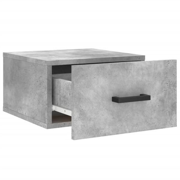 vidaXL Väggmonterade sängbord 2 st betonggrå 35x35x20 cm