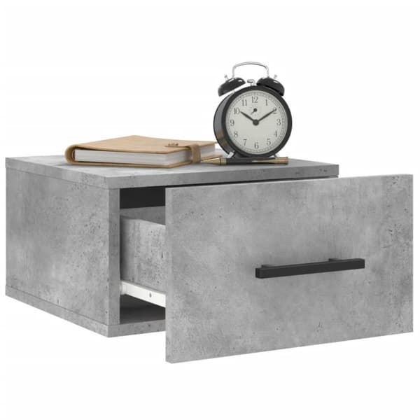 vidaXL væghængt sengebord 35x35x20 cm betongrå