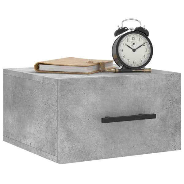 vidaXL væghængt sengebord 35x35x20 cm betongrå
